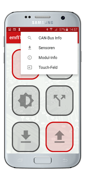 Android Demo-App zur Steuerung eines CAN-TouchPanels - Bild 2| emfITs GmbH