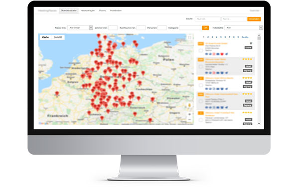 Beispiel Webentwicklung - Webanwendung MeetingPlaces | emfITs GmbH